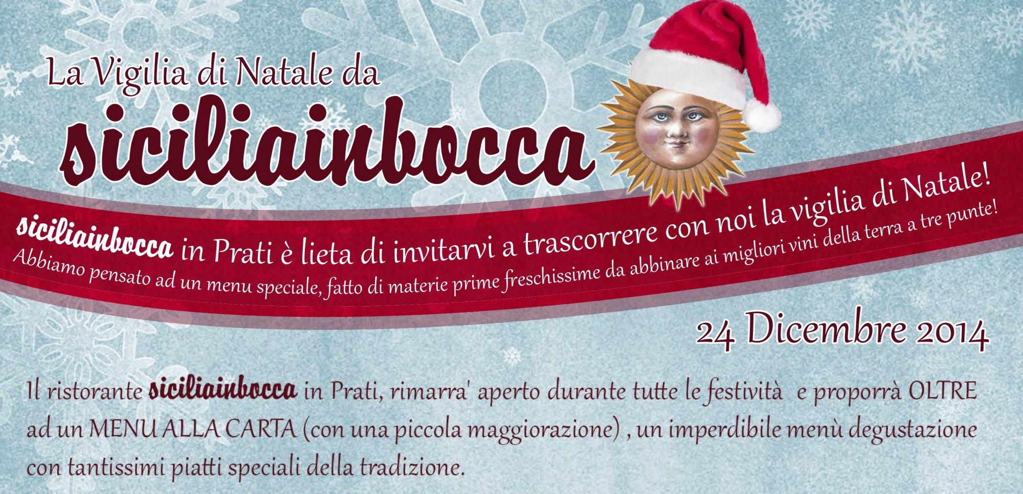 Menu Speciale Natale.Vigilia Di Natale Da Siciliainbocca In Prati Sicilia In Bocca